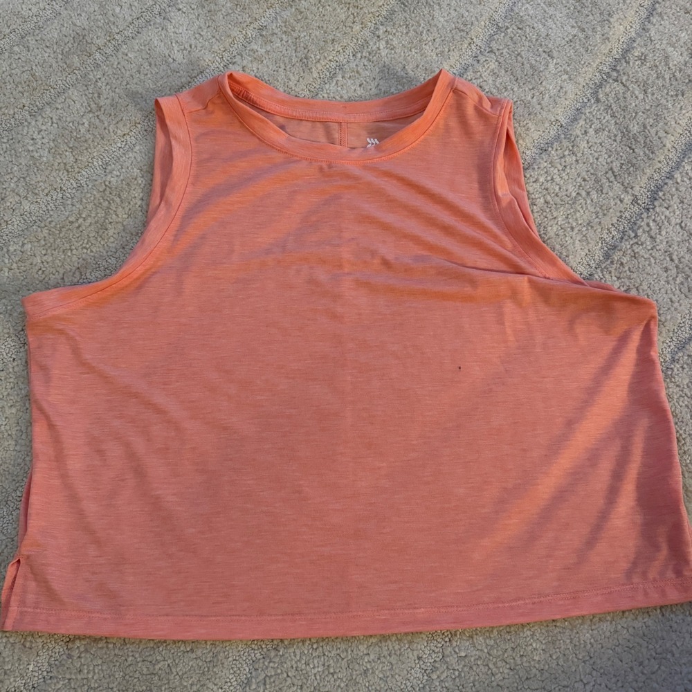 All in Motion Womens L Coral Activewear Tank Top Sleeveless Workout Shirt